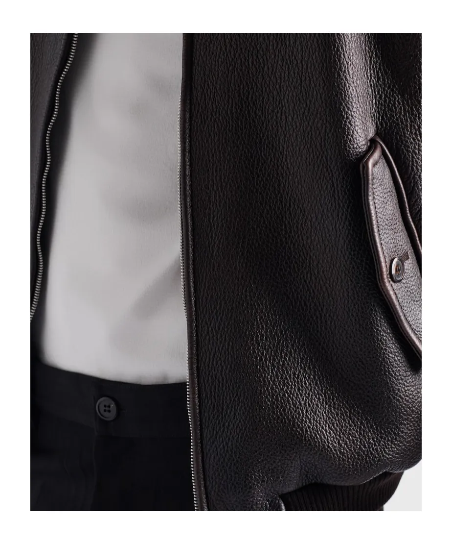 Leather Bomber Jacket