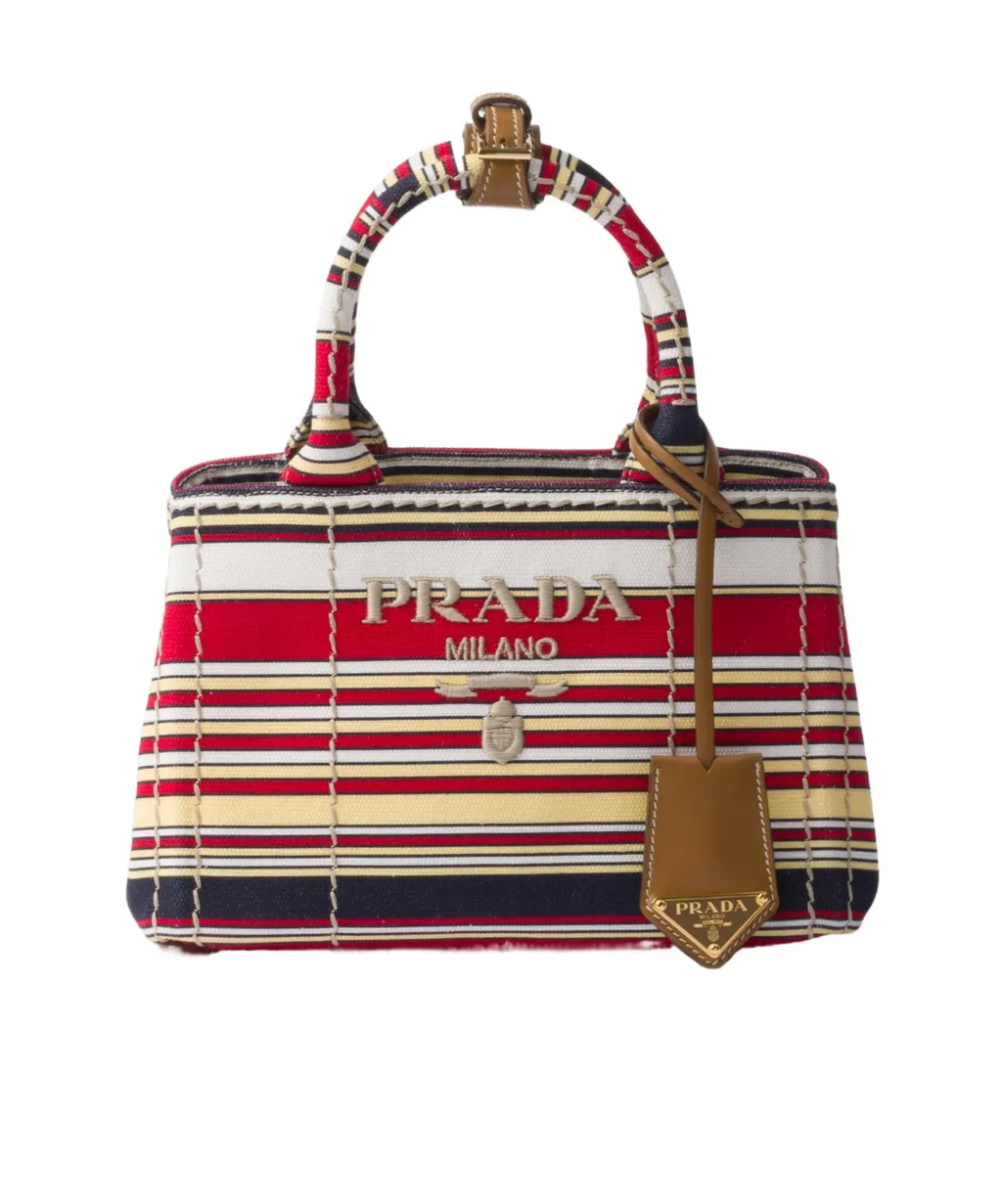 JardiniÈRe Striped Cotton Canvas Mini-Bag