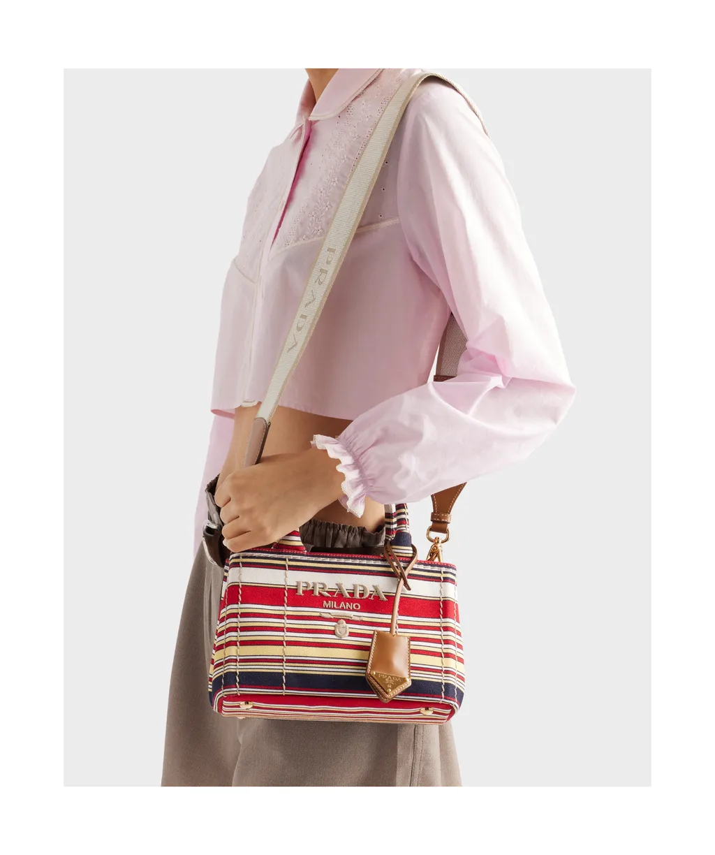 JardiniÈRe Striped Cotton Canvas Mini-Bag