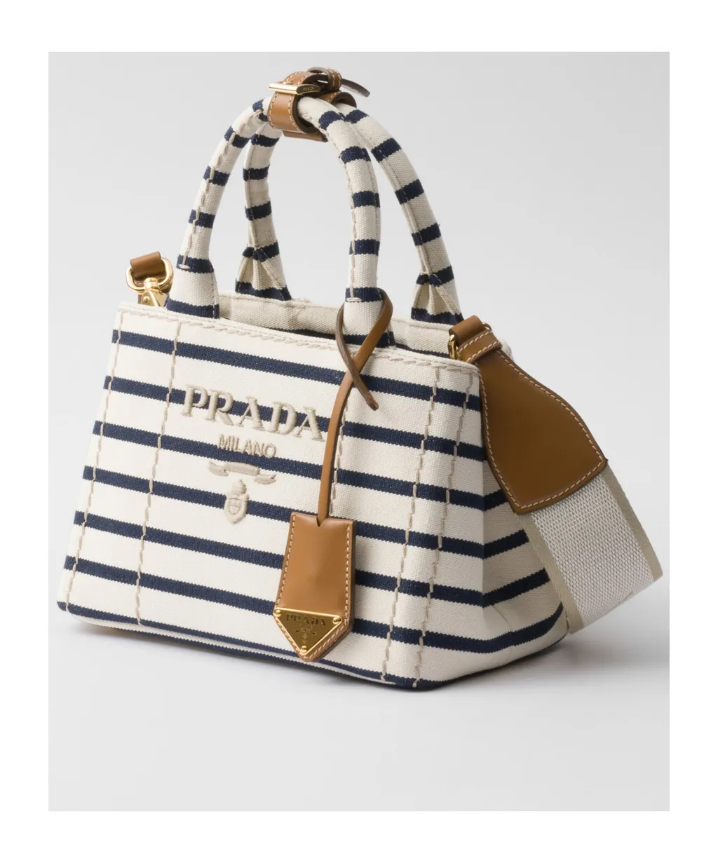 JardiniÈRe Striped Cotton Canvas Mini-Bag