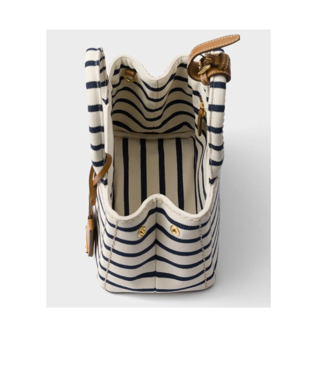 JardiniÈRe Striped Cotton Canvas Mini-Bag