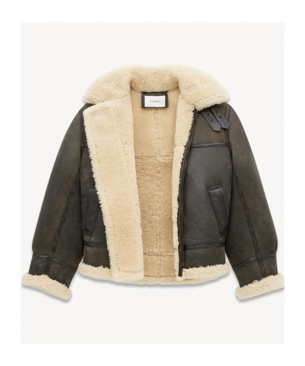 Zip-Up Drop Shoulder Aviator Jacket