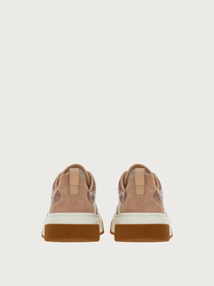 Colourblock Lace-Up Sneakers