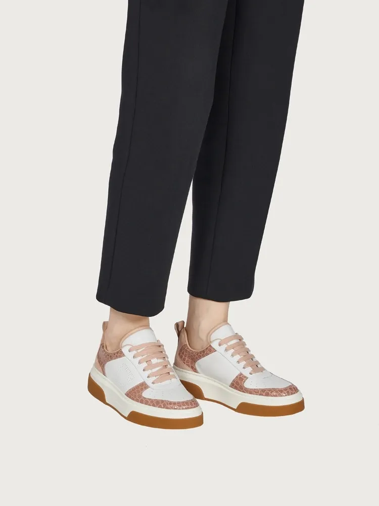 Colourblock Lace-Up Sneakers