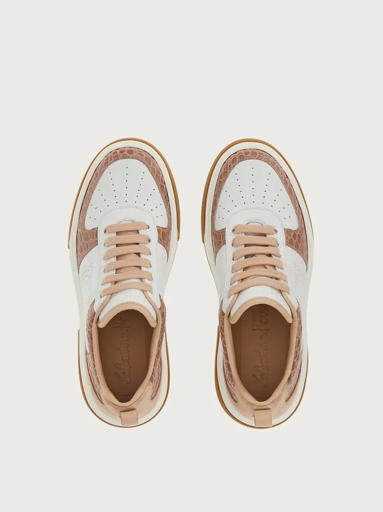 Colourblock Lace-Up Sneakers