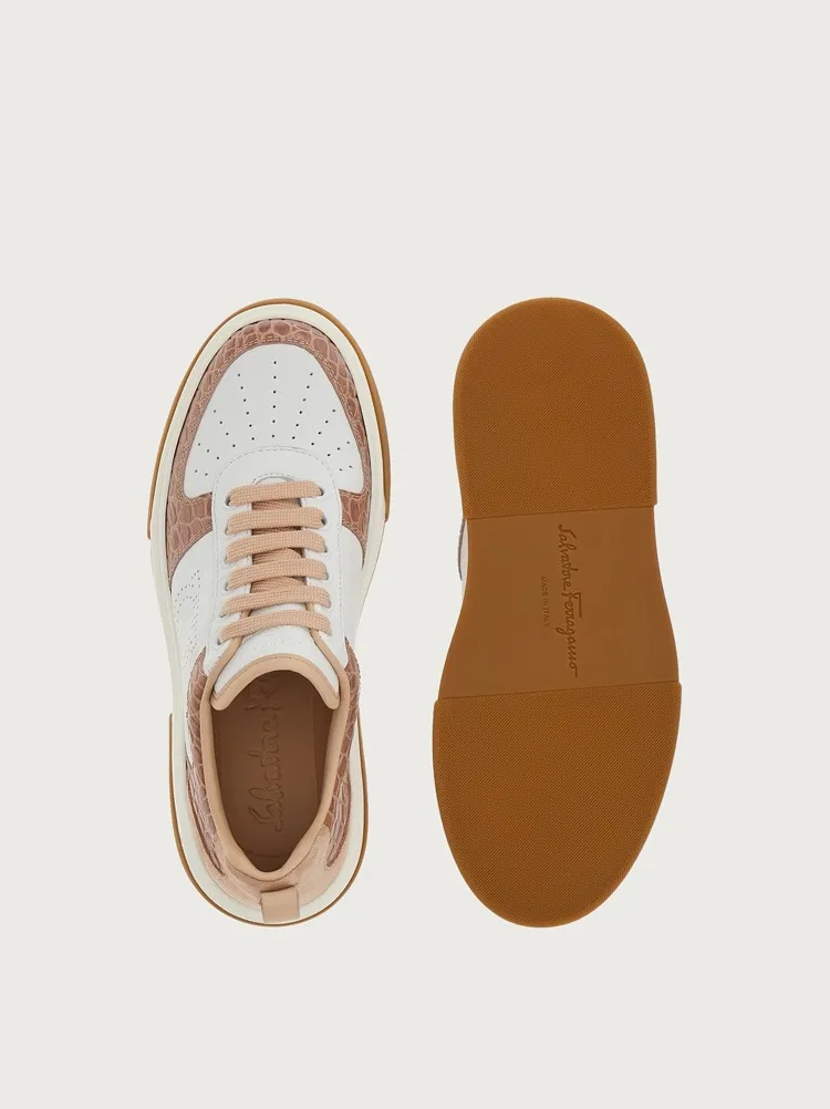 Colourblock Lace-Up Sneakers