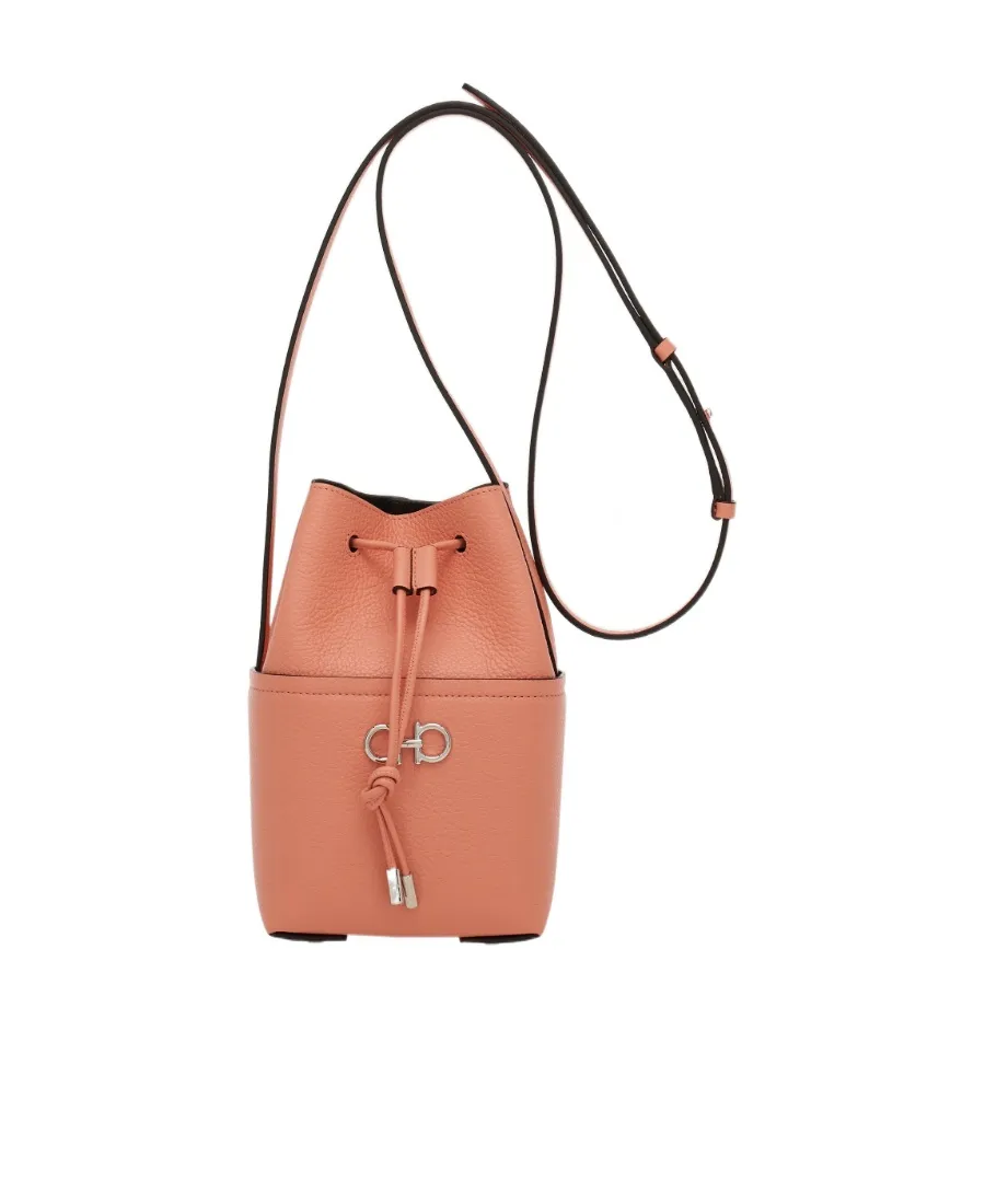 Gancini Mini Drawstring Bucket Bag