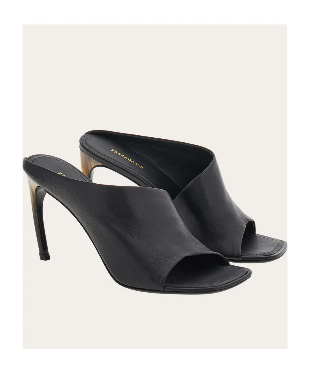 Curved Open-Toe Mules
