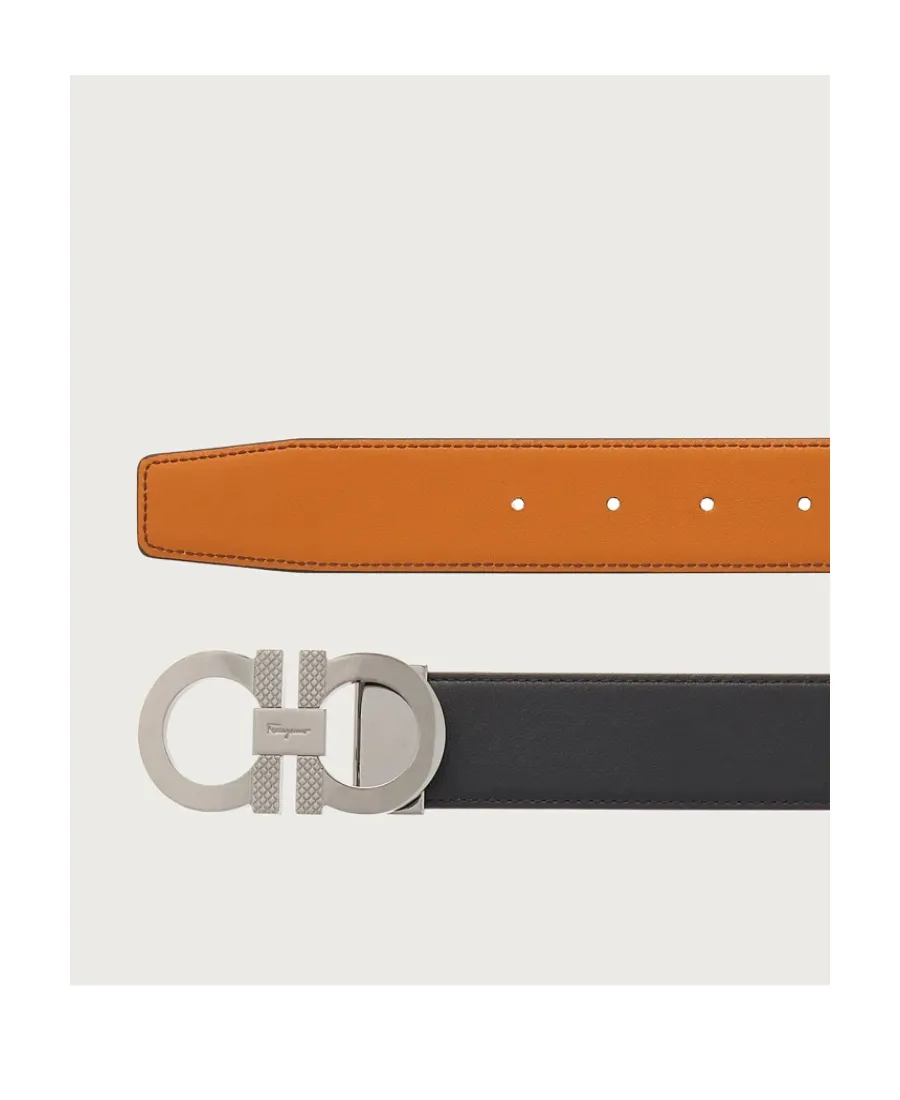 Reversible Gancini Buckle Belt