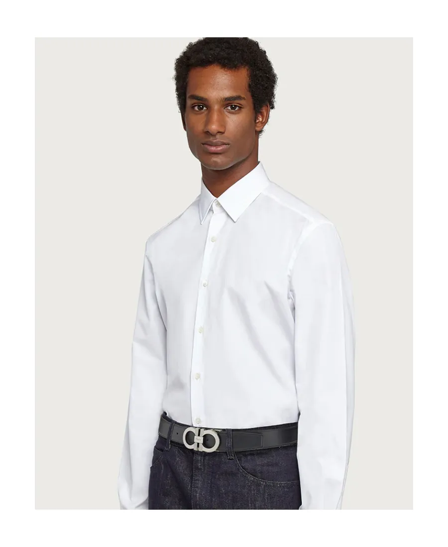 Reversible Gancini Buckle Belt
