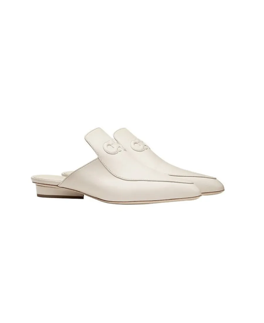 Logo Flat-Soled Muller Shoes