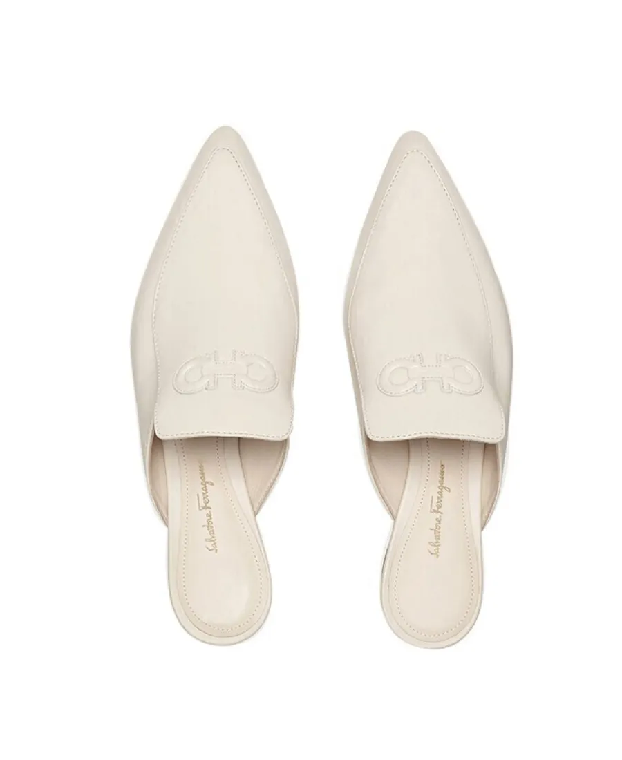Logo Flat-Soled Muller Shoes