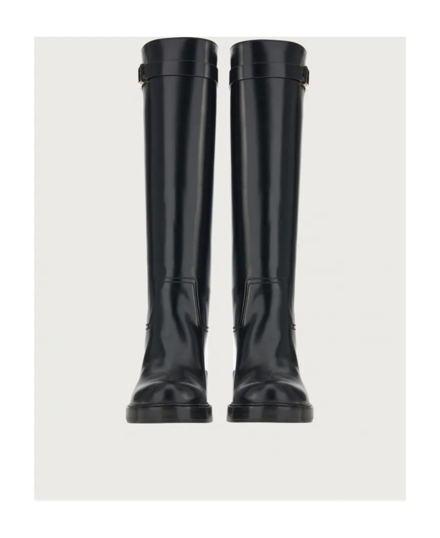 Gancini Round-Toe Knee Boots
