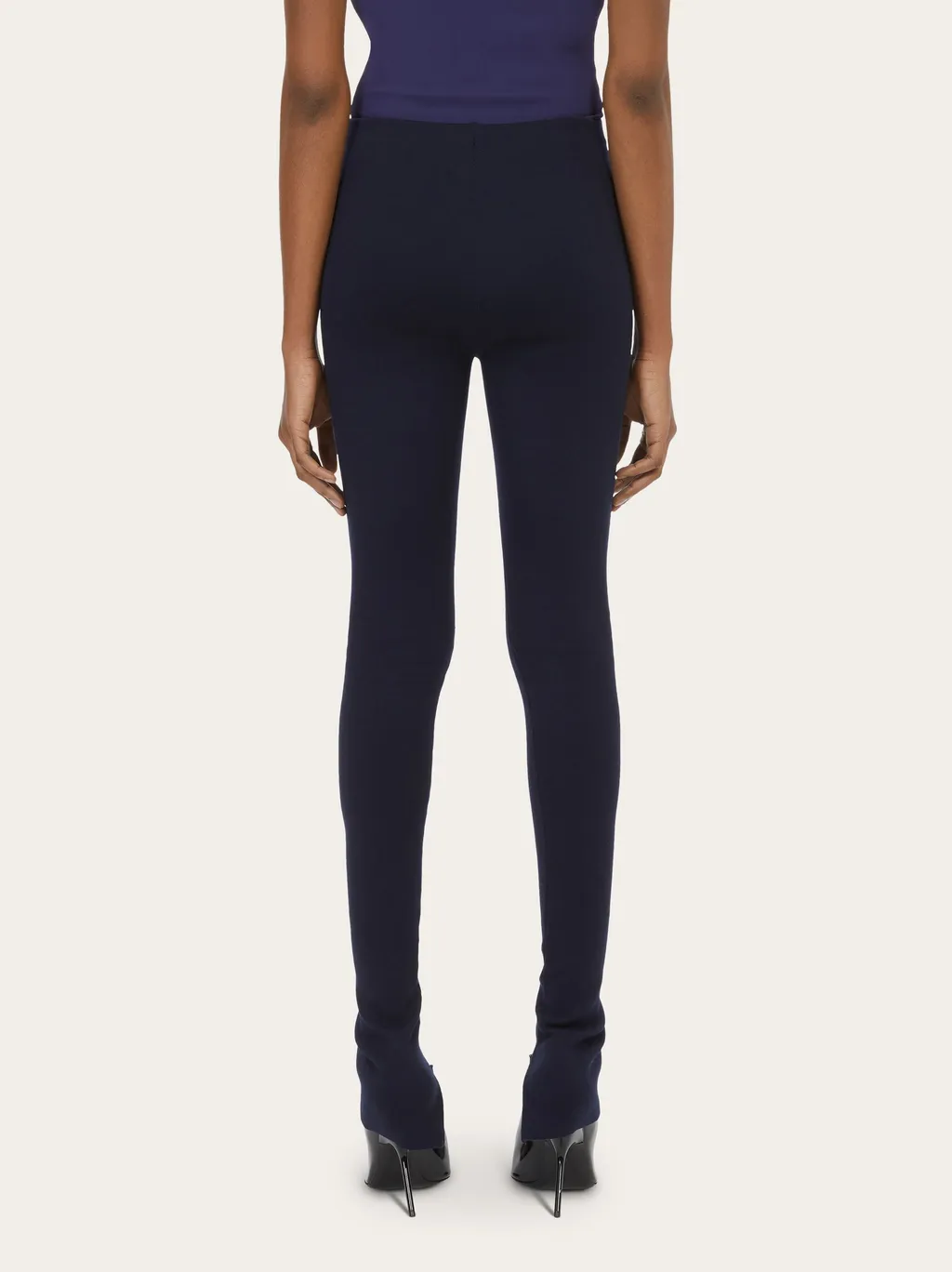 Logo Plaque Stretched Trousers