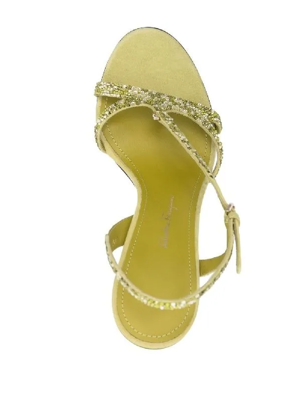 Gancini Rhinestone Embellished Sandals