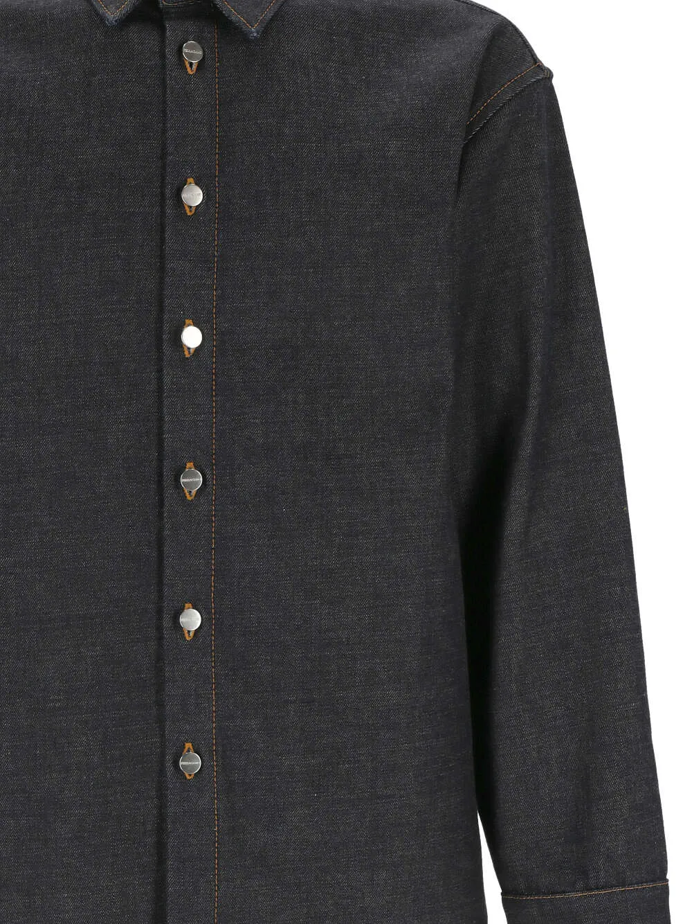 Long-Sleeved Denim Shirt