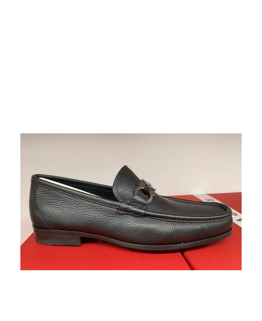 Gancini Plaque Moccasin Loafers