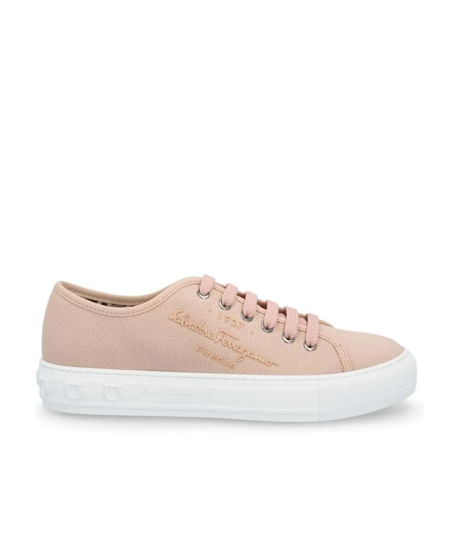 Logo Embossed Lace-Up Sneakers