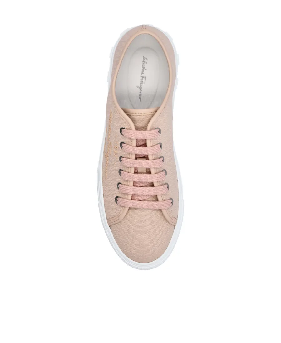 Logo Embossed Lace-Up Sneakers