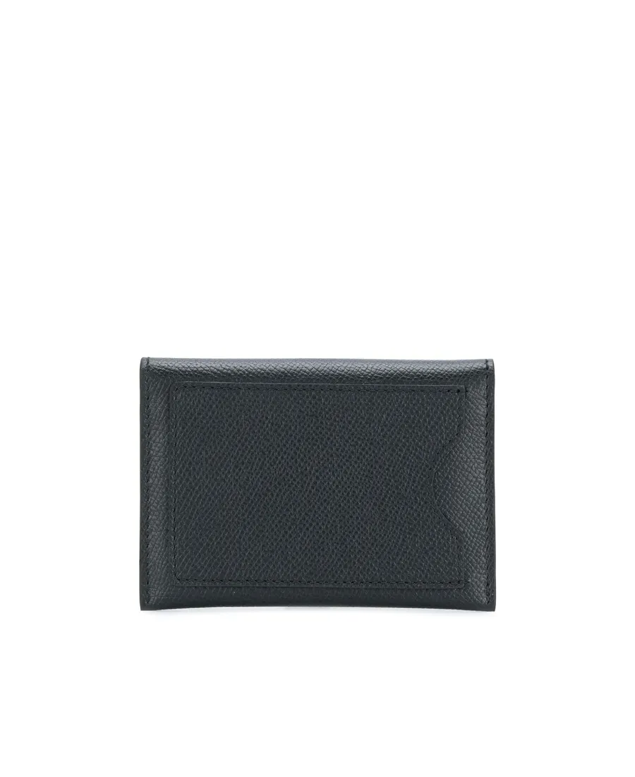 Logo-Plaque Leather Cardholder