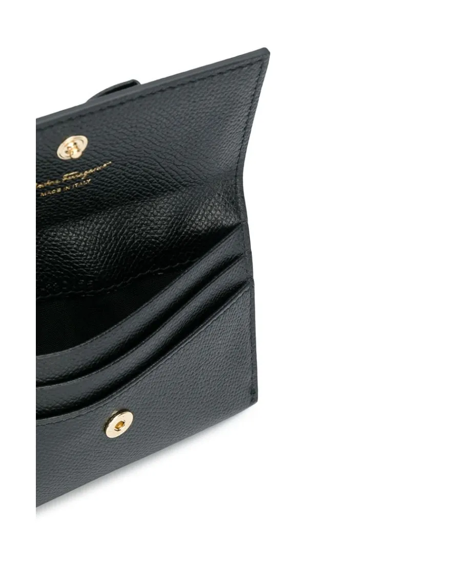 Logo-Plaque Leather Cardholder