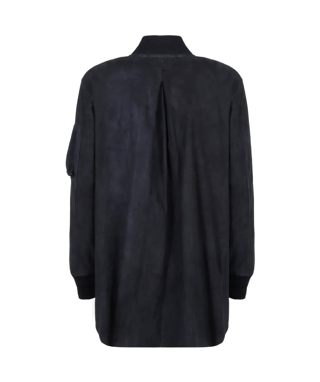 Suede Bomber Jacket