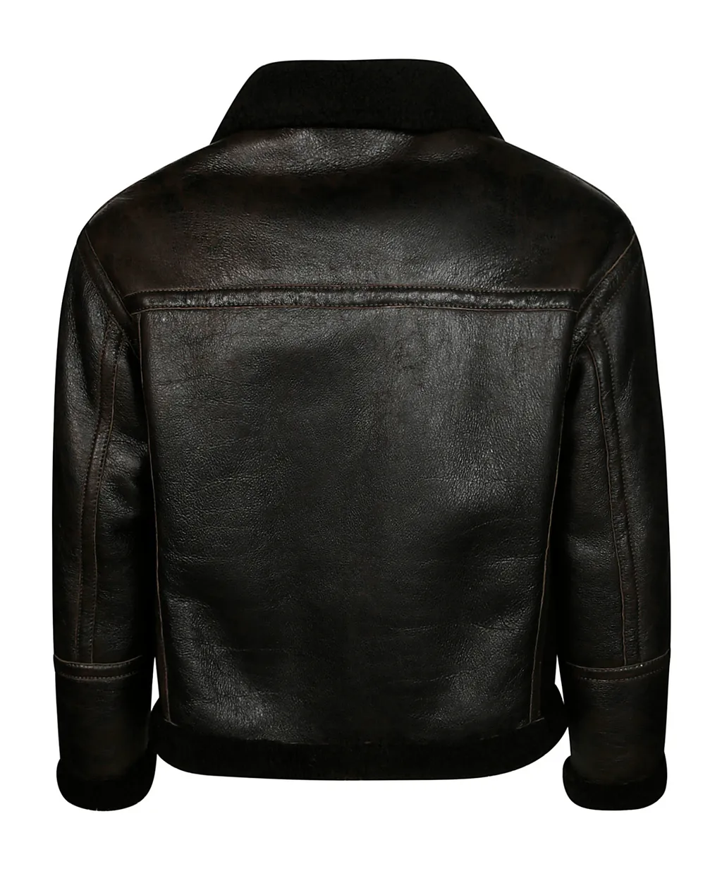 Zippered Leather Jacket