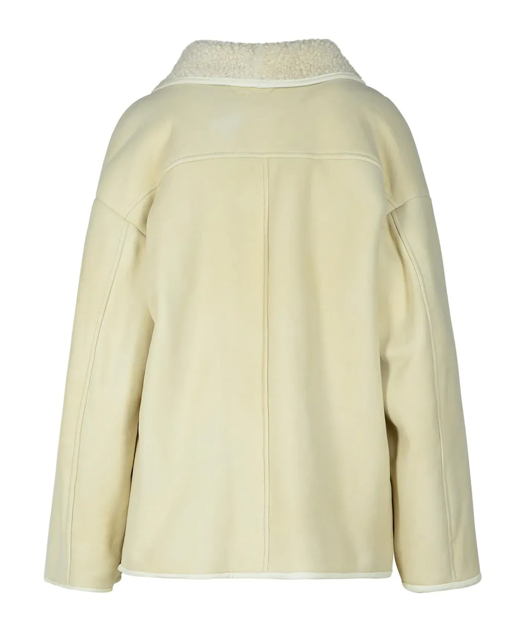 V-Neck Leather Jacket