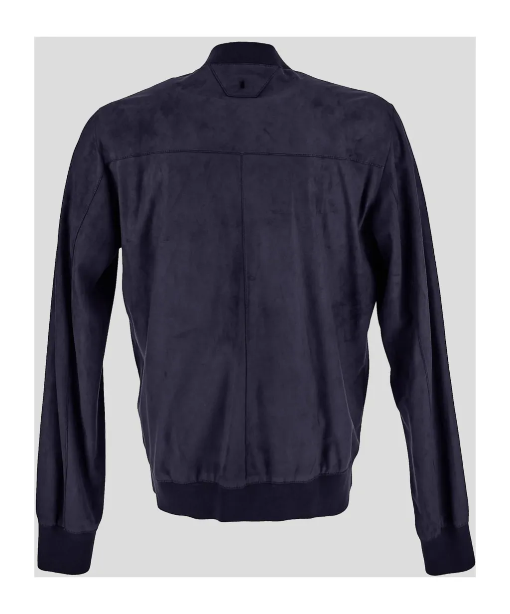 Long-Sleeved Leather Jacket