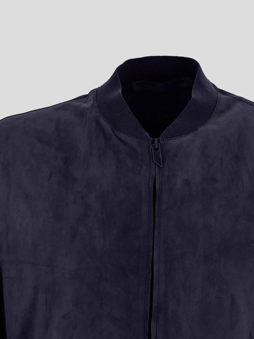 Long-Sleeved Leather Jacket