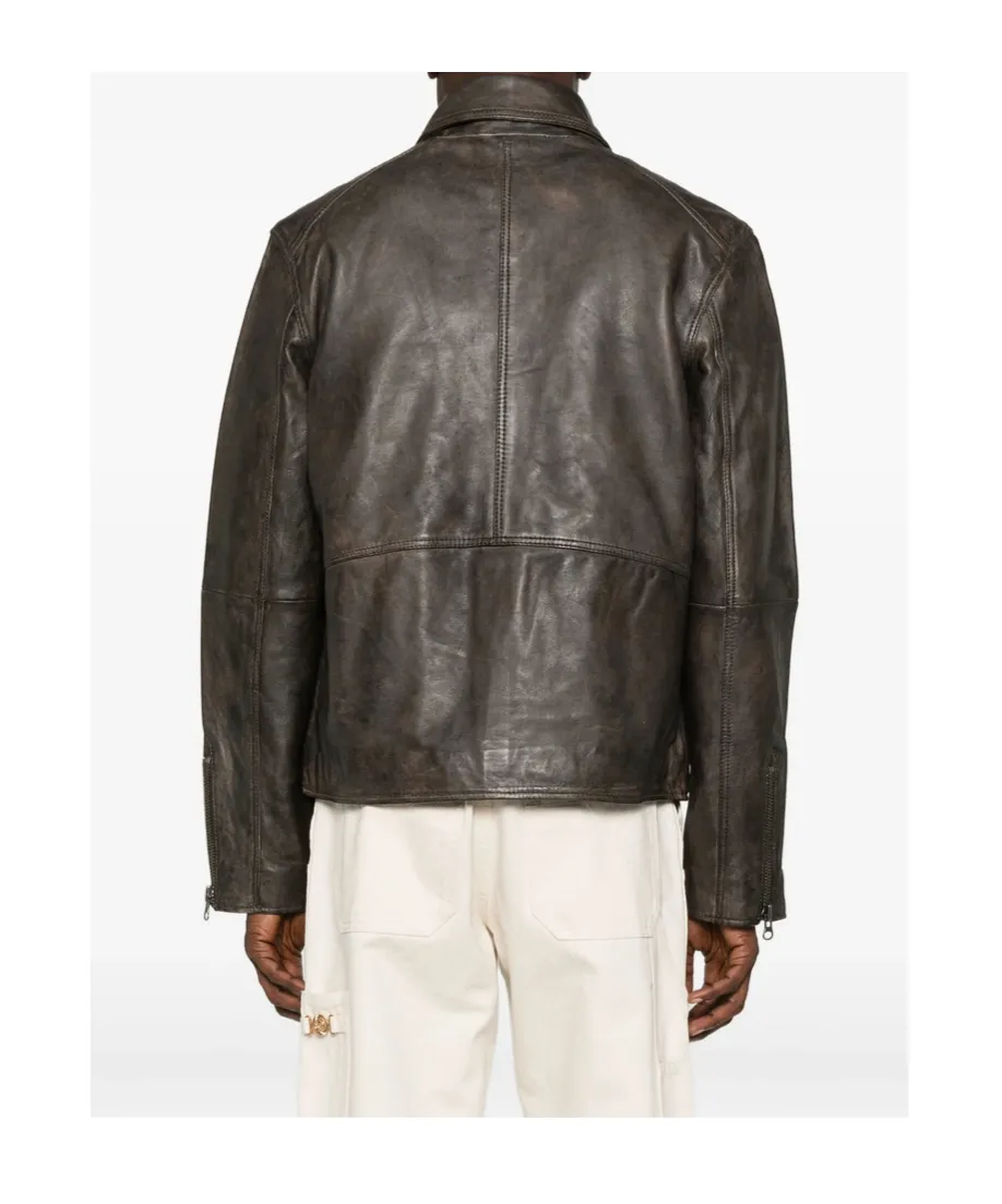 Zippered Leather Jacket