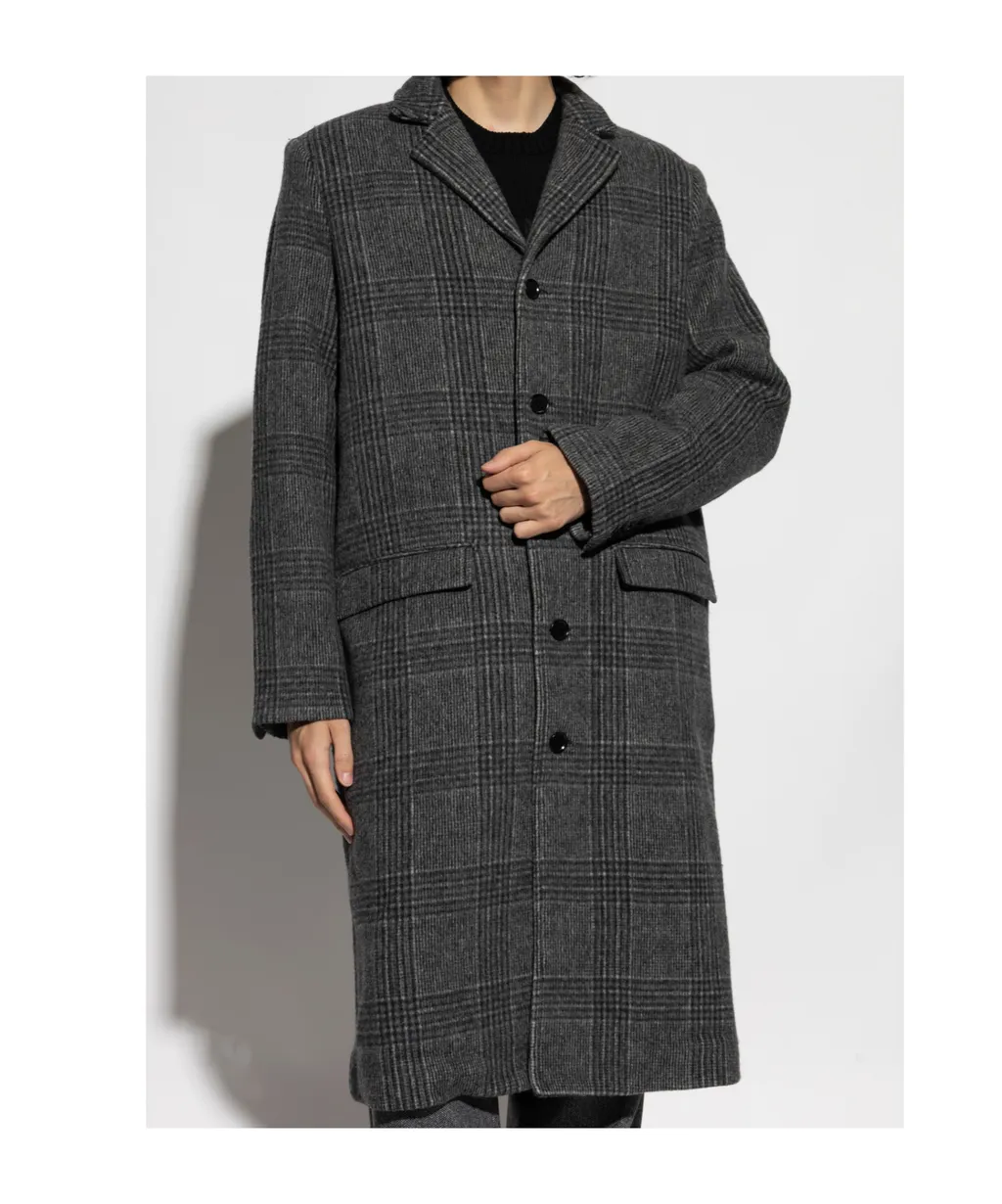Checked Wool Coat