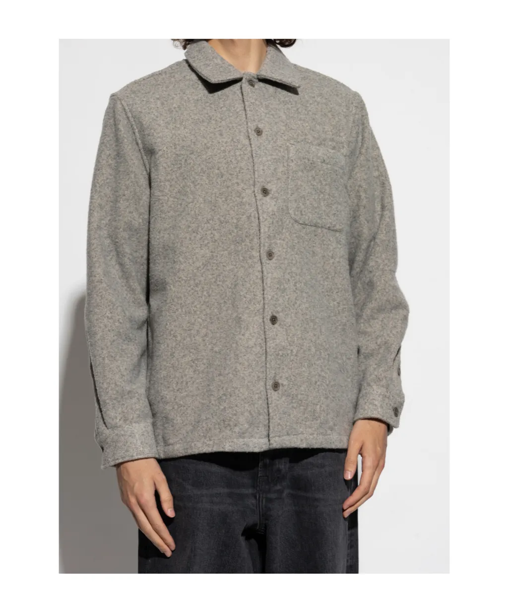 Button-Fastening Overshirt