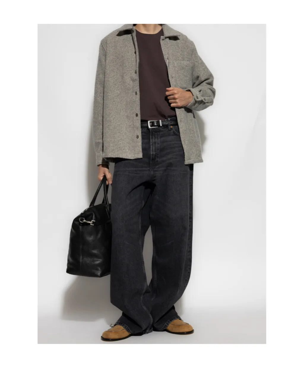 Button-Fastening Overshirt