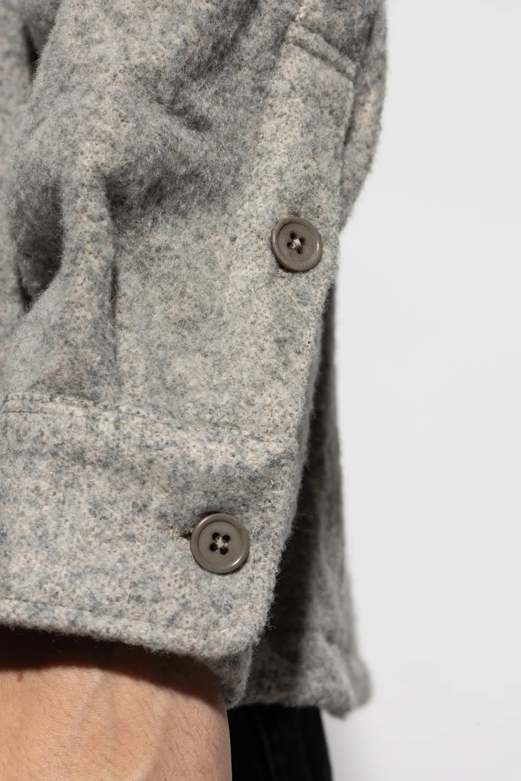 Button-Fastening Overshirt