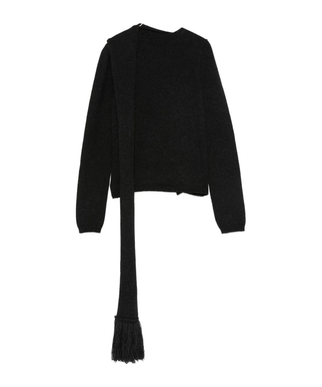 Asymmetric Button-Down Sweater