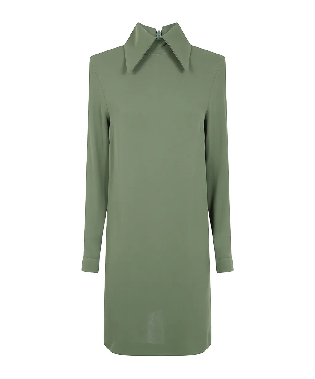 Lapel Long-Sleeved Dress