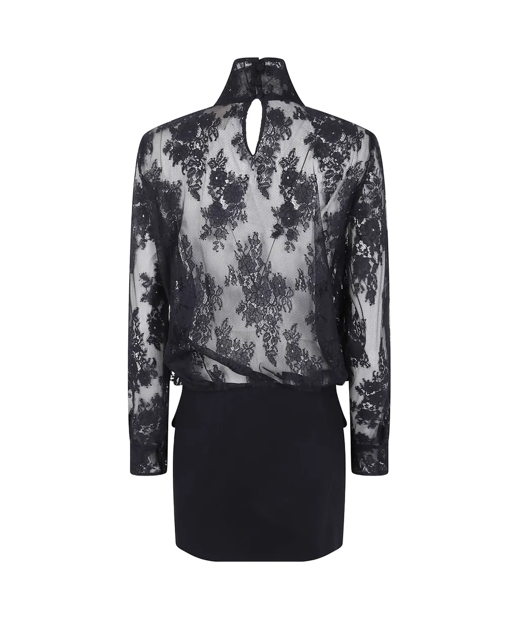 Lace Long-Sleeved Dress