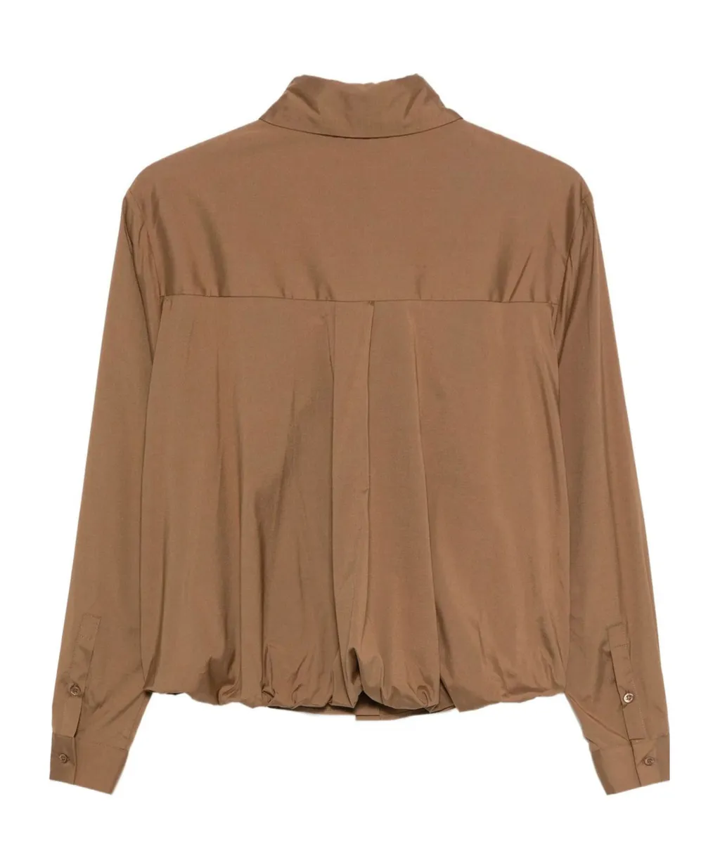 Pleated Poplin Shirt