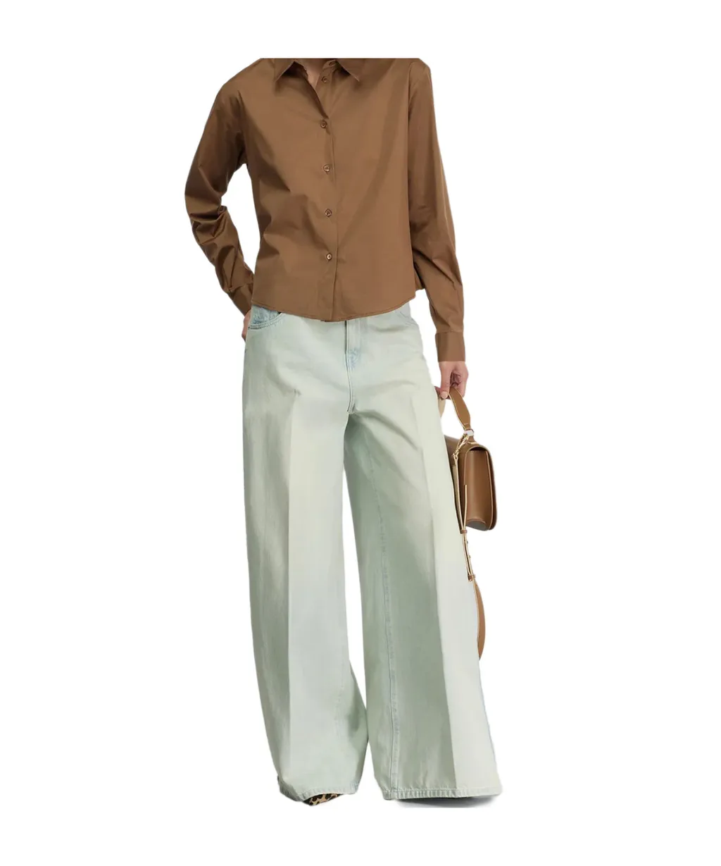 Pleated Poplin Shirt