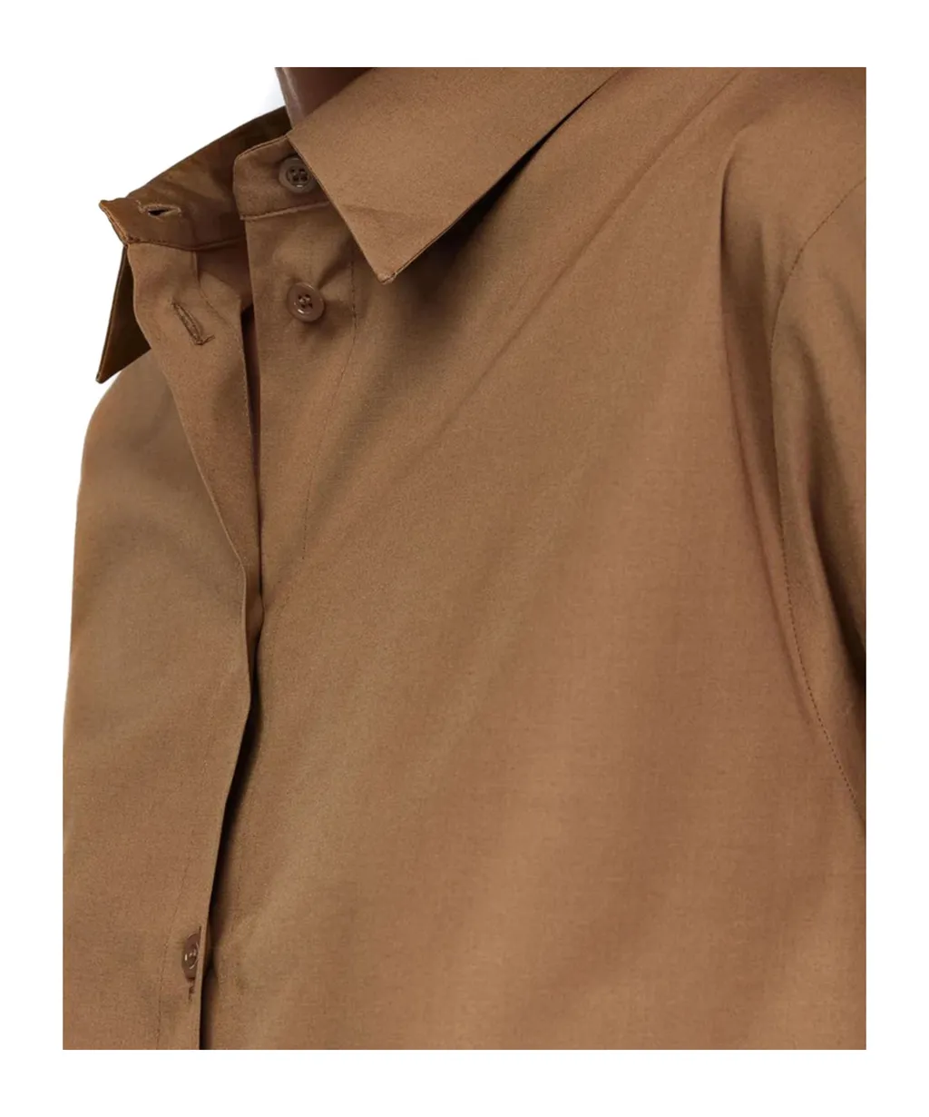 Pleated Poplin Shirt