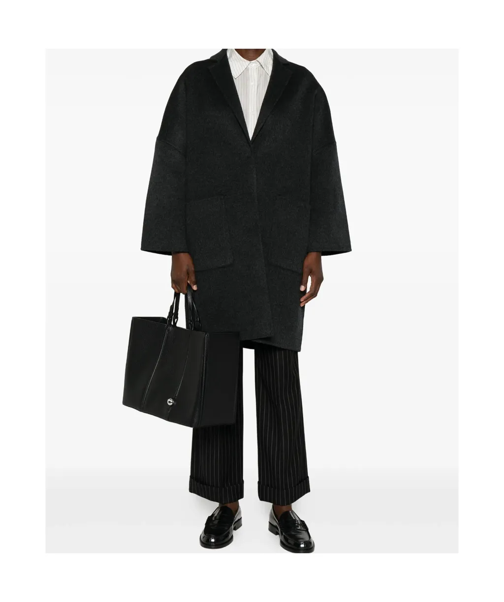 Patch-Pocket Wool Coat