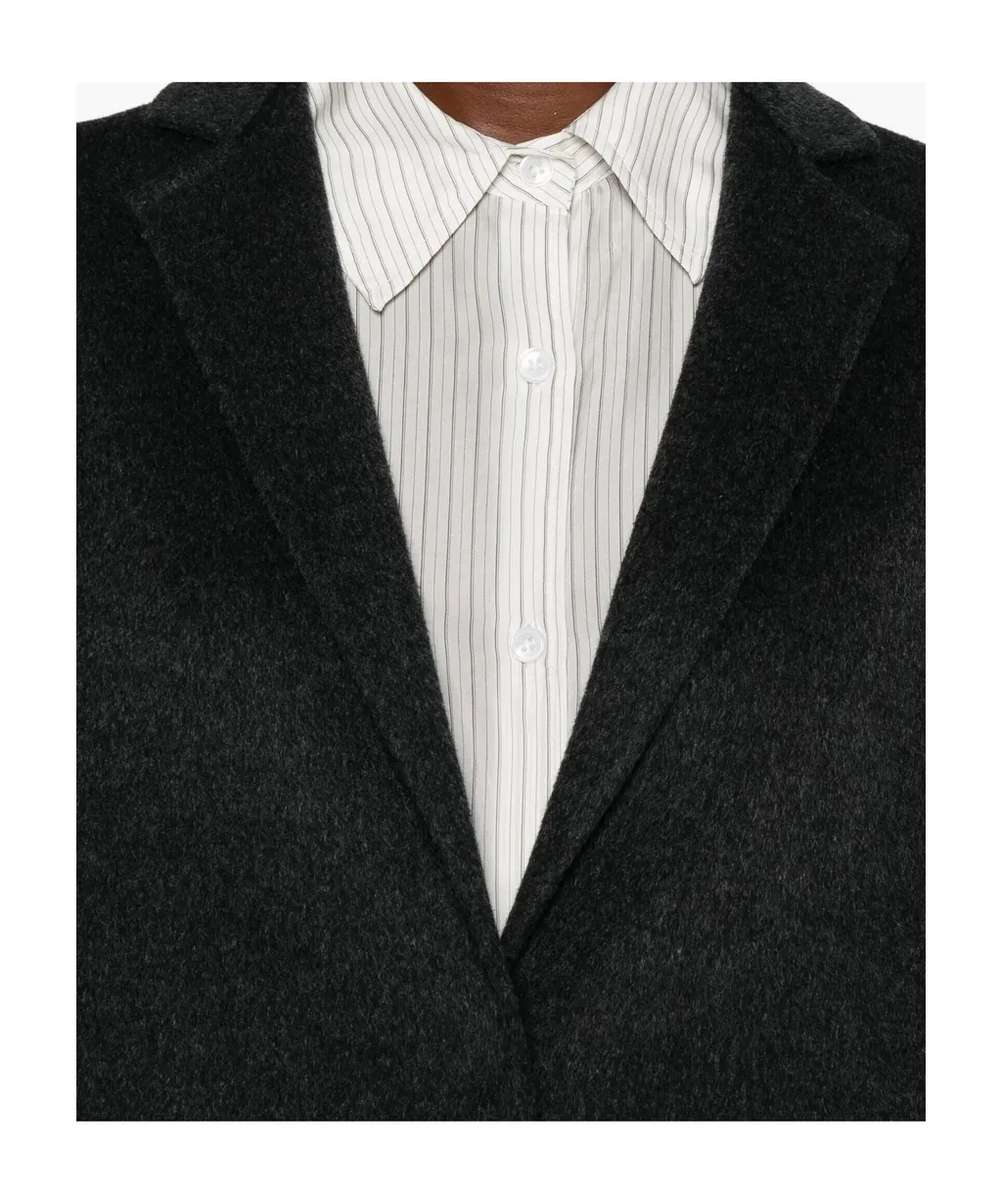 Patch-Pocket Wool Coat