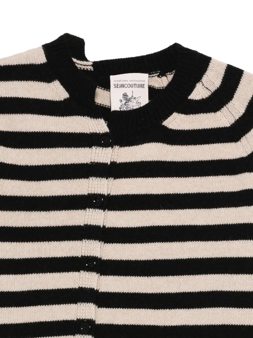 Striped Asymmetric Cardigan
