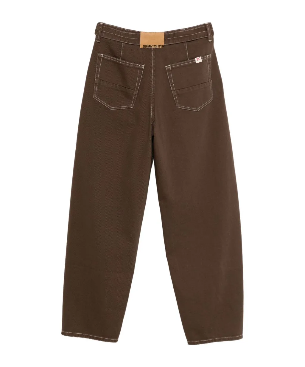 Denim Trousers With Belt Loops