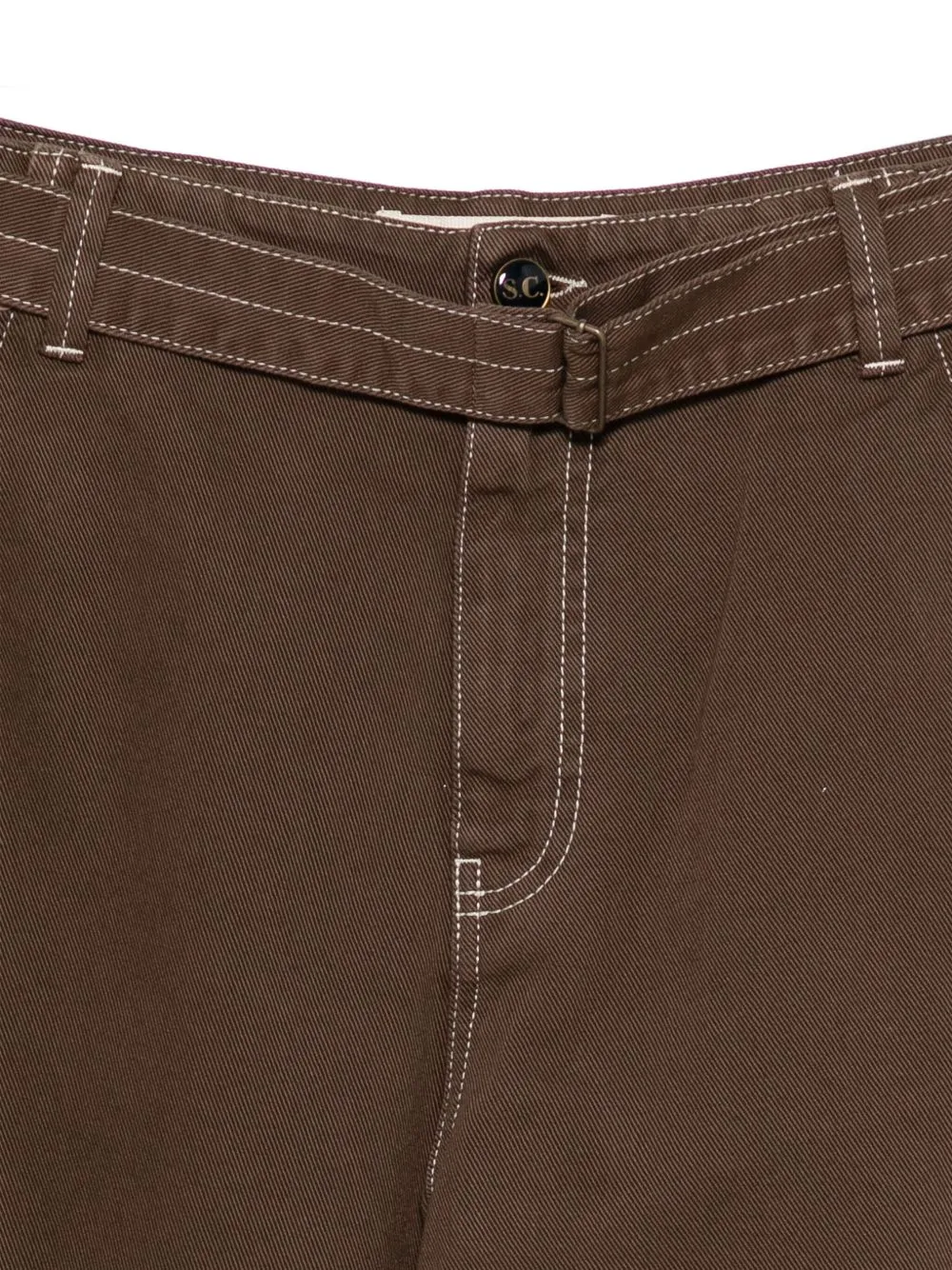 Denim Trousers With Belt Loops