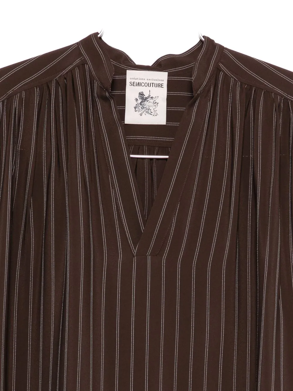 V-Neck Striped Blouse