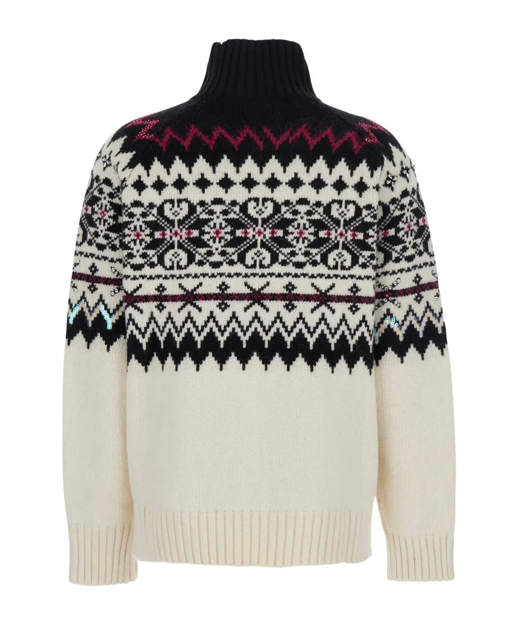 Intarsia Turtleneck Sweater