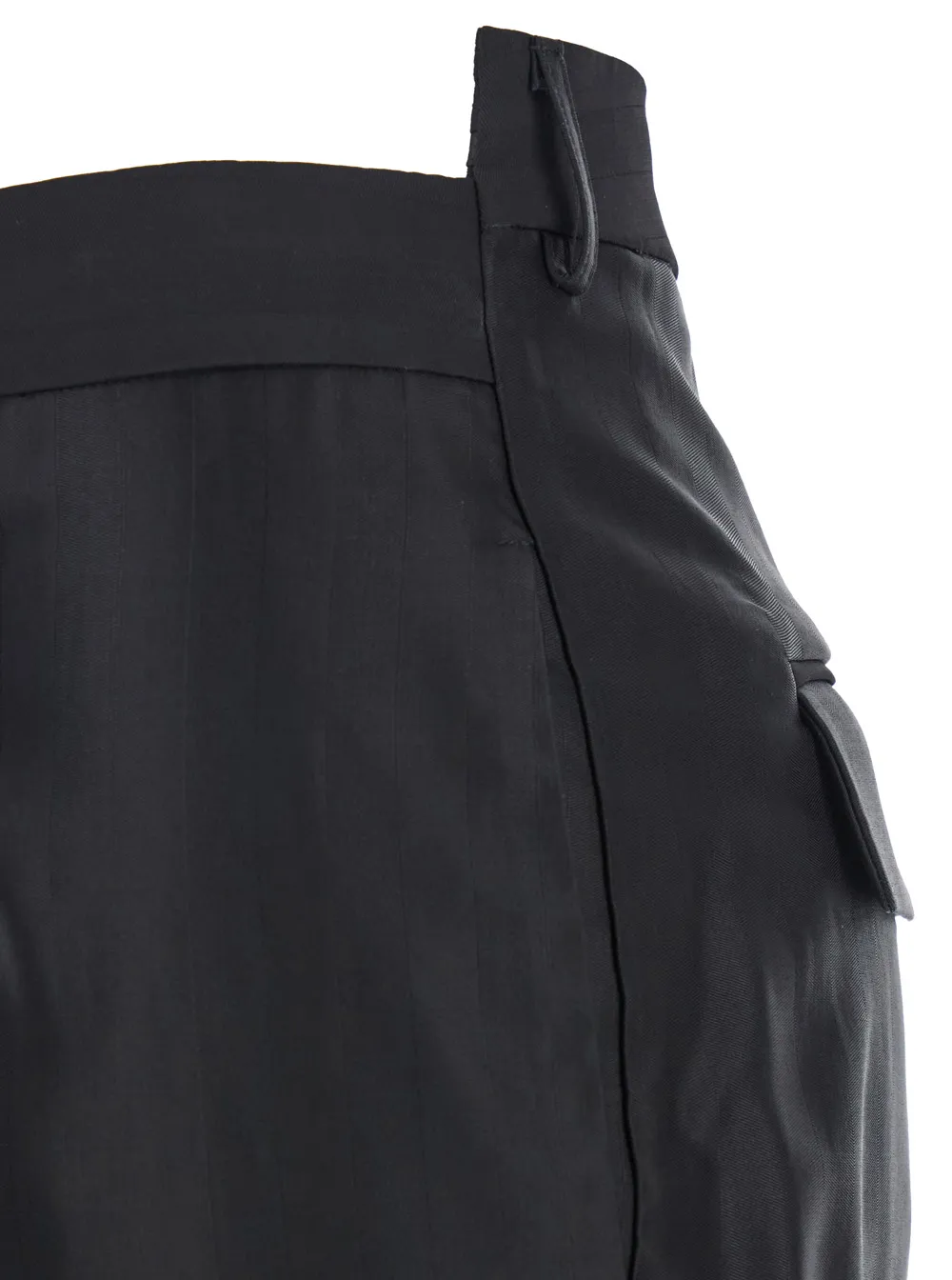 Belted Wool-Blend Pants