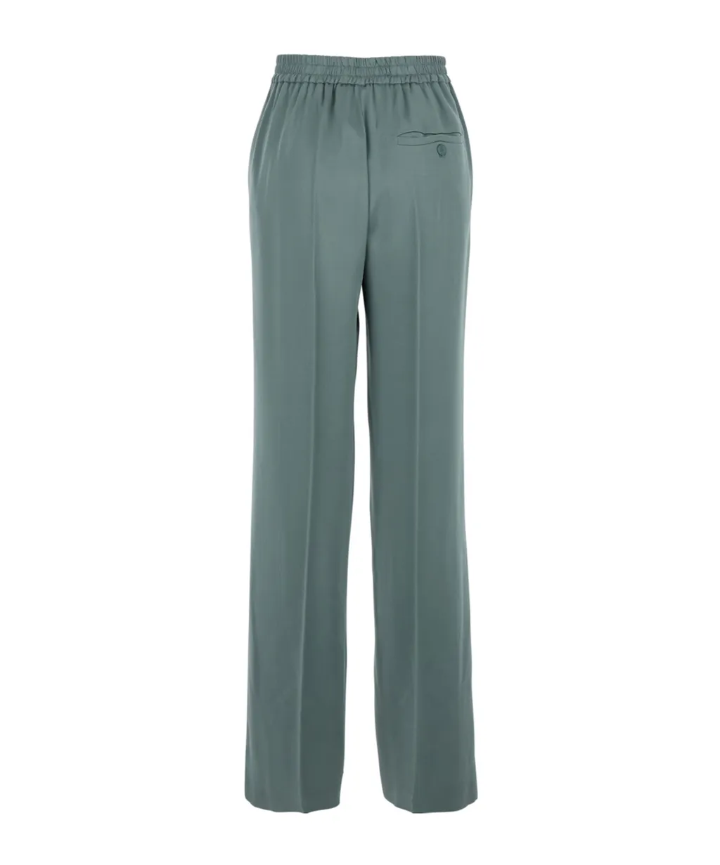Elastic Waist Pleated Pants